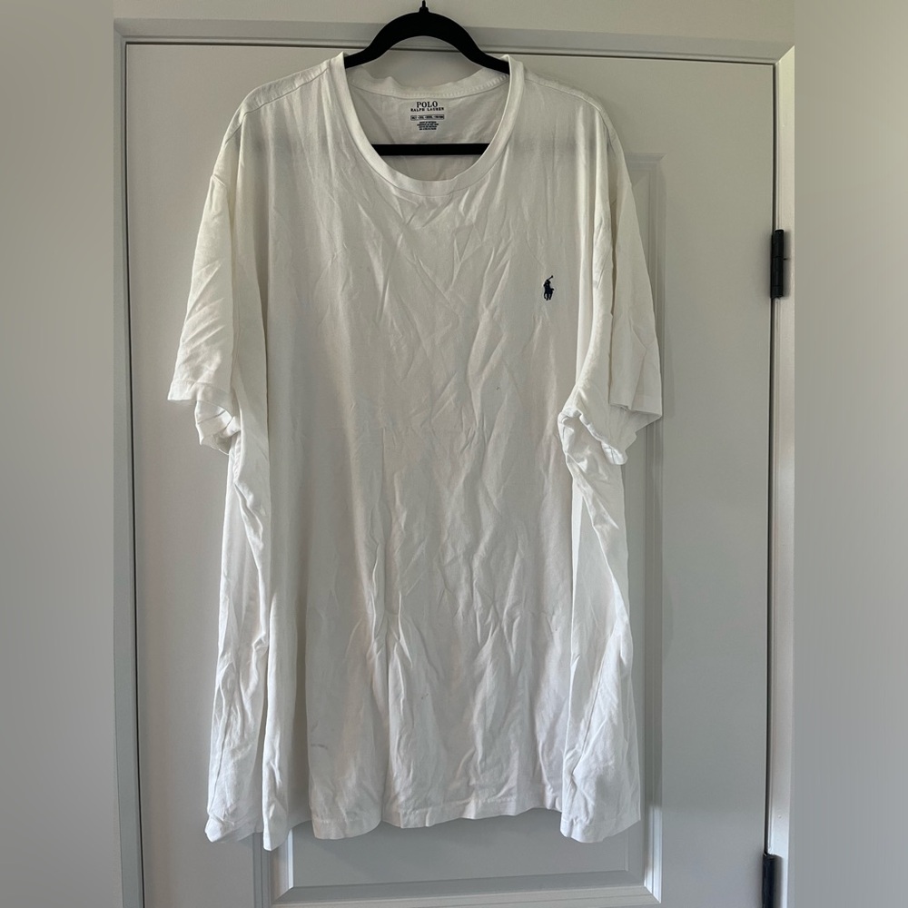 POLO BY RALPH LAUREN - white men’s big and tall short sleeve t-shirt 4XLT